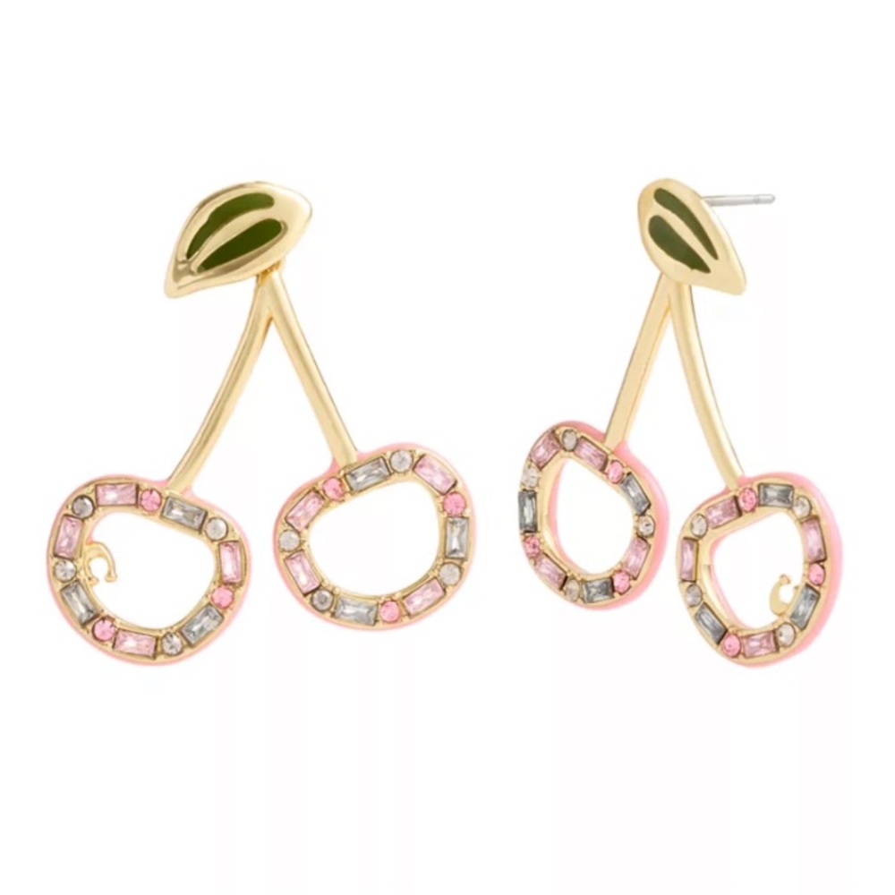 Coach Pavé Cherry Drop Earrings - NWT